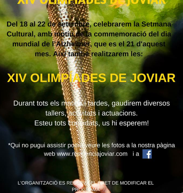 Setmana cultural i XIV Olimpíades de Joviar